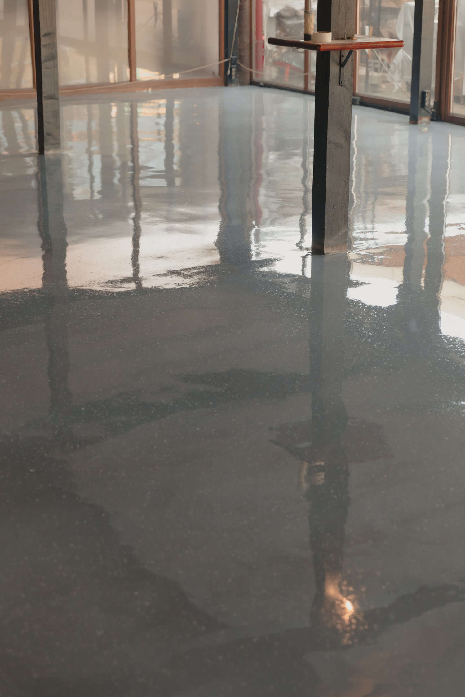 Construction series: work in progress with epoxy flooring