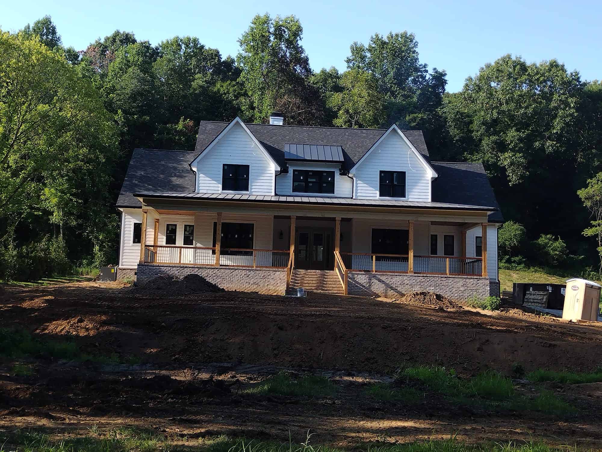 A wider POV of a newly constructed house