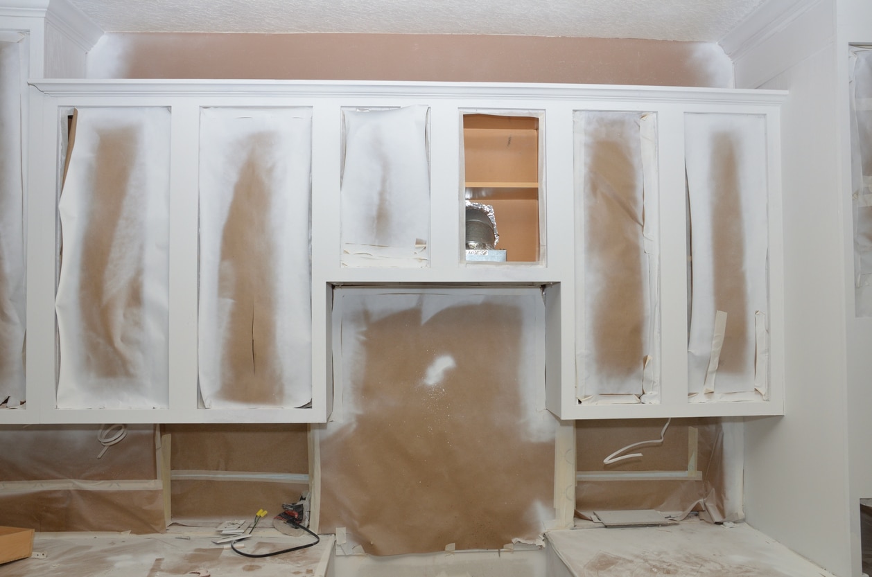 spray painting vs brush painting cabinets